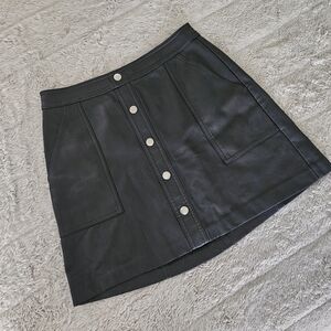 Bar III Black "Leather" Skirt